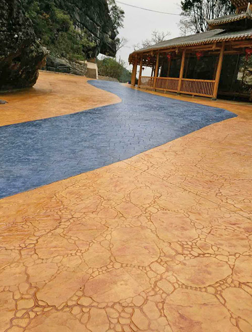 壓花藝術(shù)地坪案例